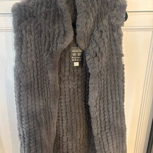 Fabulous Furs - Faux Fur Gray Vest